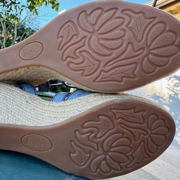 B.O.C. Denim/Rope Platform Sandals-NEW in box, Never Worn - Picture 5 of 11